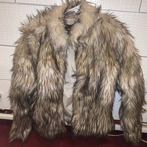 Faux fur coat